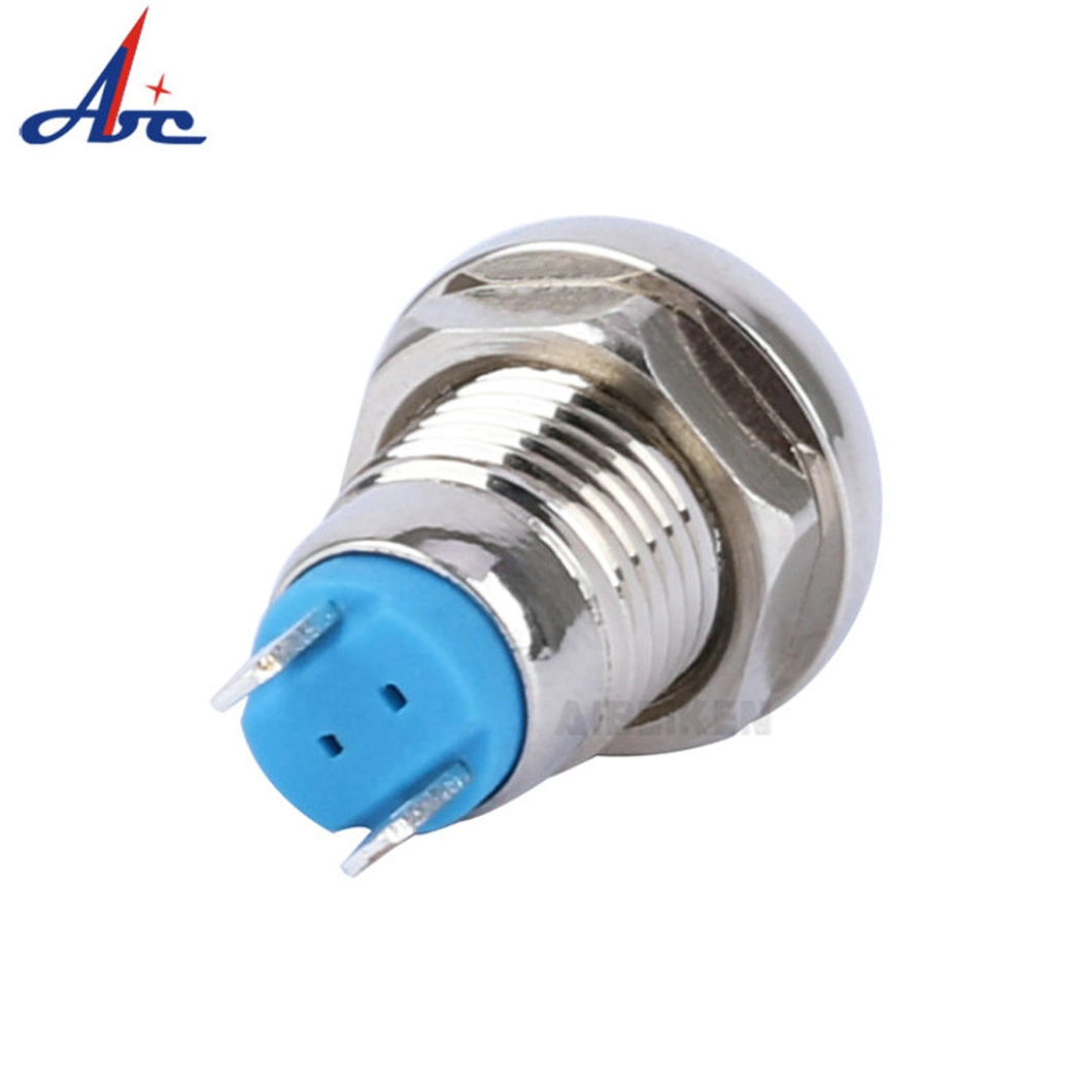 Domed 1no Miniature 2pin IP65 Waterproof Momentary 8mm Push Button Switch