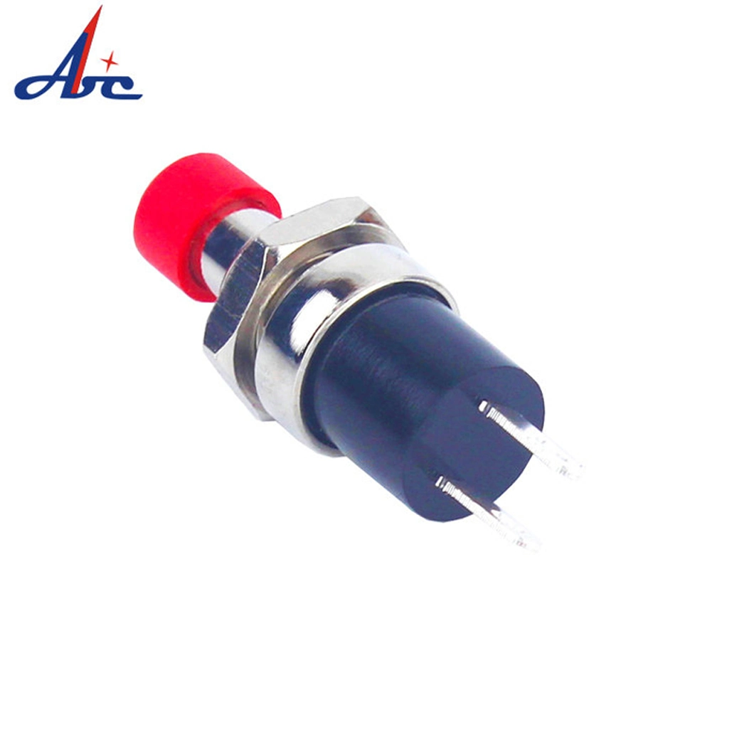 10mm Latching High Round 2 Pin Red Push Button Switch