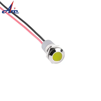 Lámpara indicadora LED de metal con apertura de montaje de 12 mm