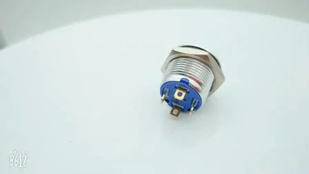 Interruptores pulsadores metálicos 2A momentáneos/de enganche de 16 mm