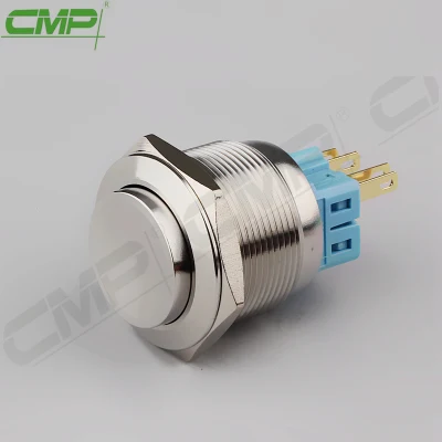 Interruptor eléctrico de botón de metal de acero inoxidable de 25 mm de alta calidad CMP