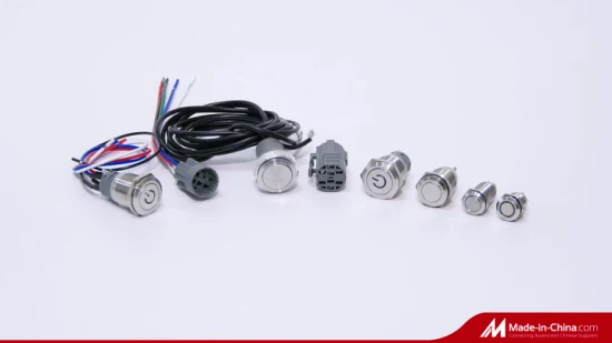 Interruptor basculante de palanca iluminado LED electrónico a prueba de agua IP67, microinterruptor para piezas de automóviles