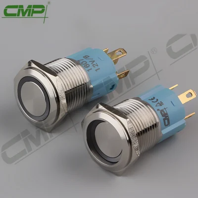 Interruptor de encendido y apagado con luz LED de metal CMP de 16 mm