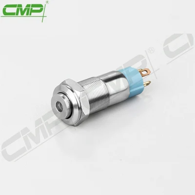 CMP Metal 10mm Pulsador Miniatura Iluminado IP67